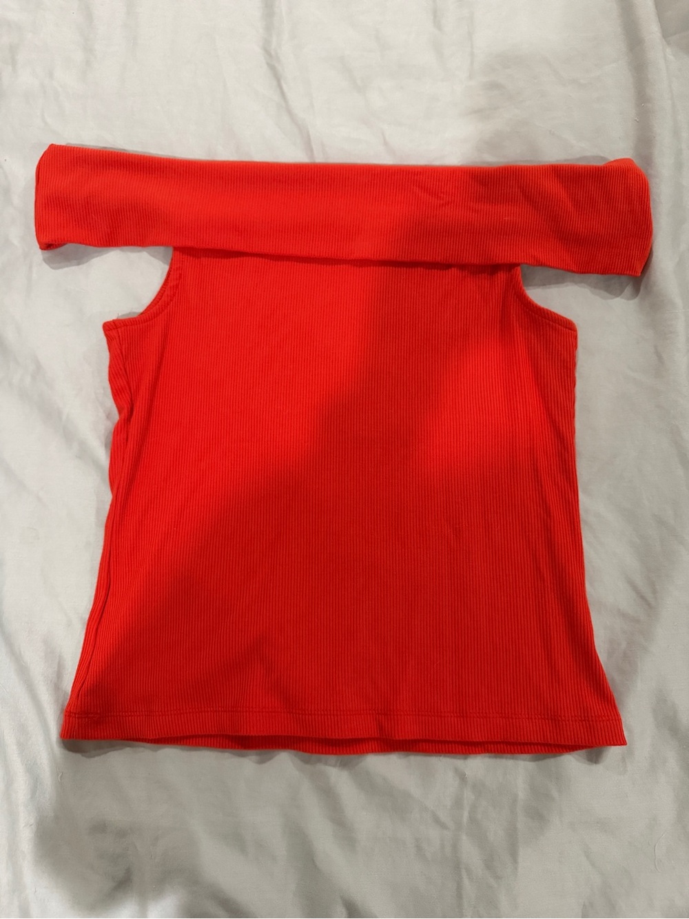Off-Shoulder Ribbed Top - Picture 2 of 3